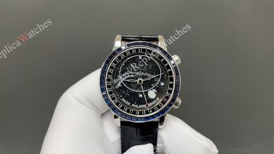 Patek Philippe Complications 40mm Cal.240 Q Movement Blue Bezel Black Face Watch
